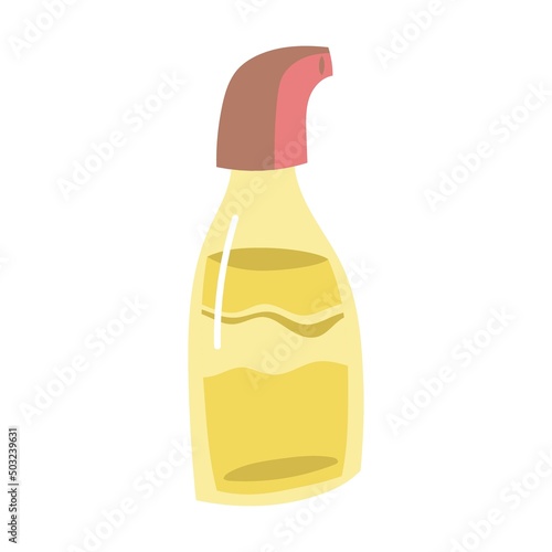 spray bottle of lotion cosmetics bottle for skin. Vector illustration. Cartoon nail file lotion cream isolated on white. Skincare, makeup, health concept