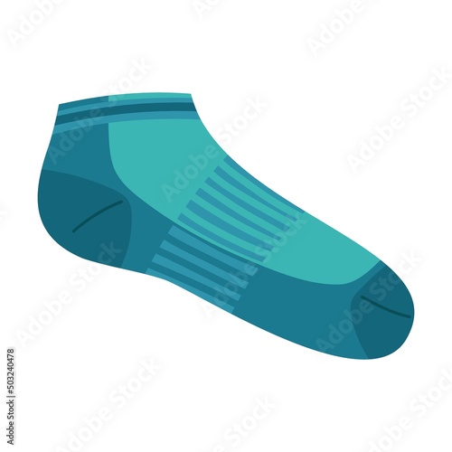 Cute cotton short sports socks. Vector illustration of stylish hosiery collection. Cartoon winter warm footwear isolated on white