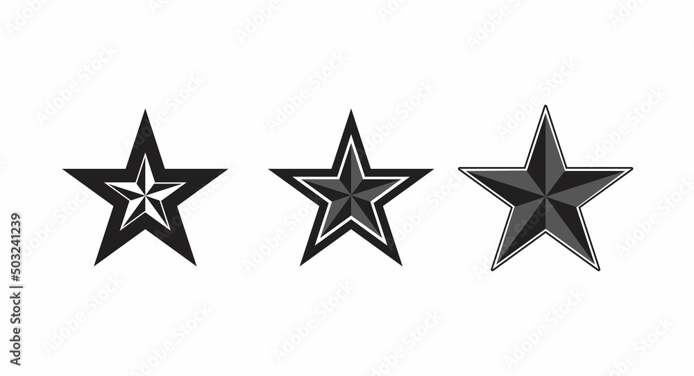 Obraz premium Star icons. Vector symbols star isolated on white background. Dallas Star. Design template.