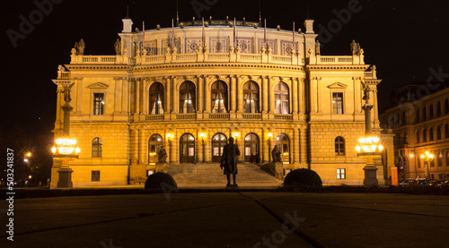 The Rudolfinum music auditorium and art gallery in Prague, Czech Republic 