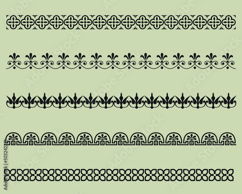 Decorative Ornament Border Design Set 3