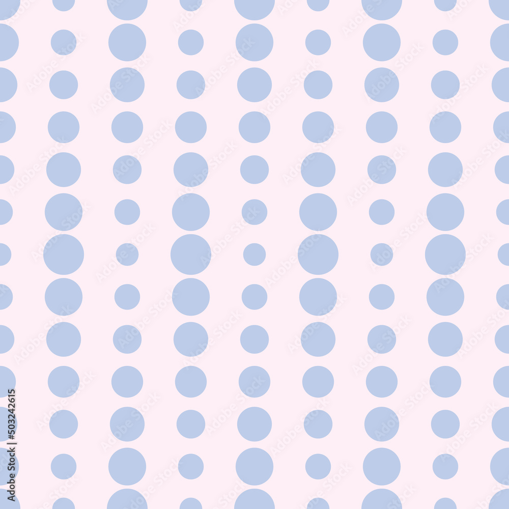 Cute geometric pastel pattern with dots, seamless vector repeat