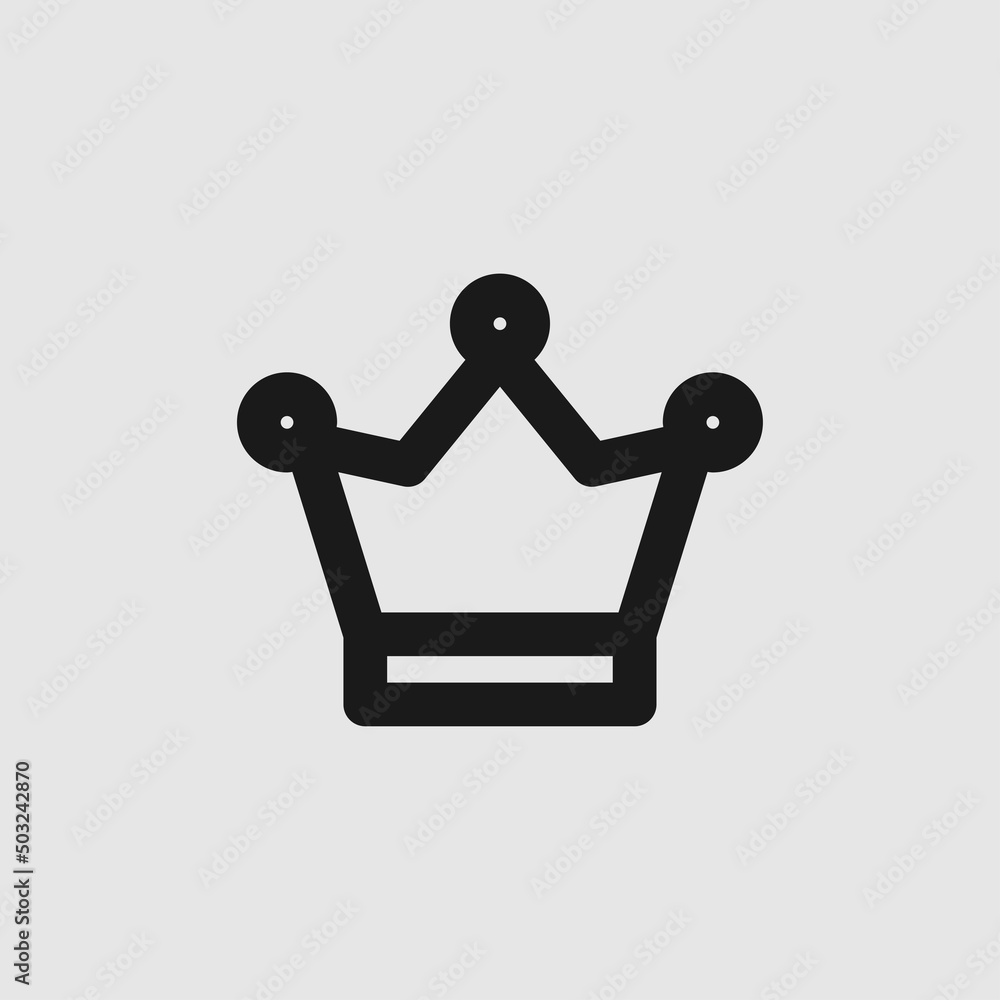 Crown of the king or royal crown line art vector icon for apps and websites Crown of the king or royal crown line art vector icon for apps and websites