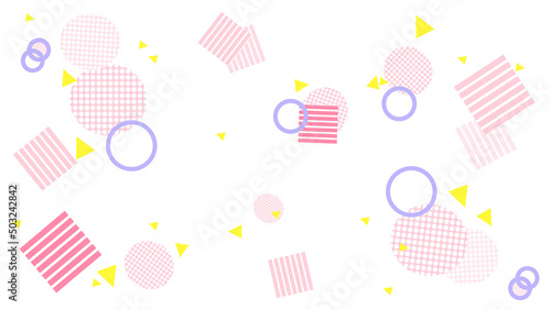 幾何学模様ポップピンクベース