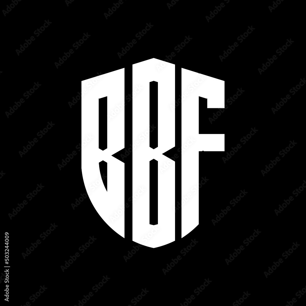 BBF letter logo design. BBF modern letter logo with black background