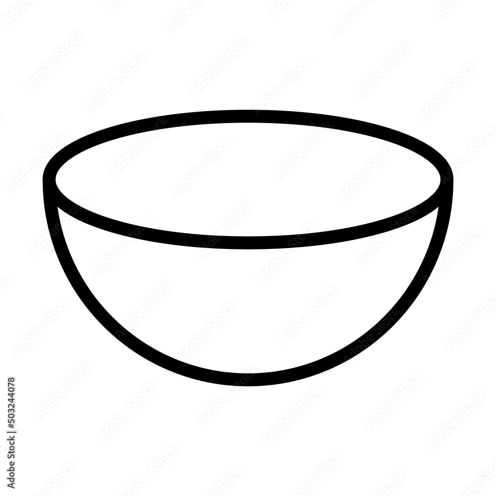 Bowl icon, food sign isolated on background, vector illustration, meal dinner symbol design Bowl icon, food sign isolated on background, vector illustration, meal dinner symbol design