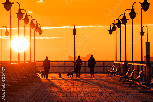 Wschód słońca nad morzem Bałtyckim