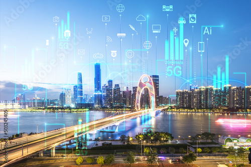 Three dimensional traffic picture of the city based on the concept of science and technology