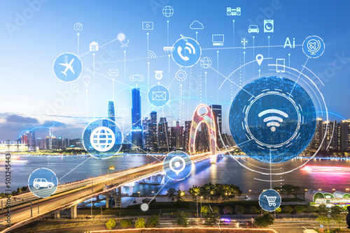 Three dimensional traffic picture of the city based on the concept of science and technology