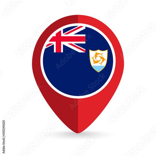 Map pointer with country Anguilla. Anguilla flag. Vector illustration. Free Download Map pointer with country Anguilla. Anguilla flag. Vector illustration. - GFXLoad