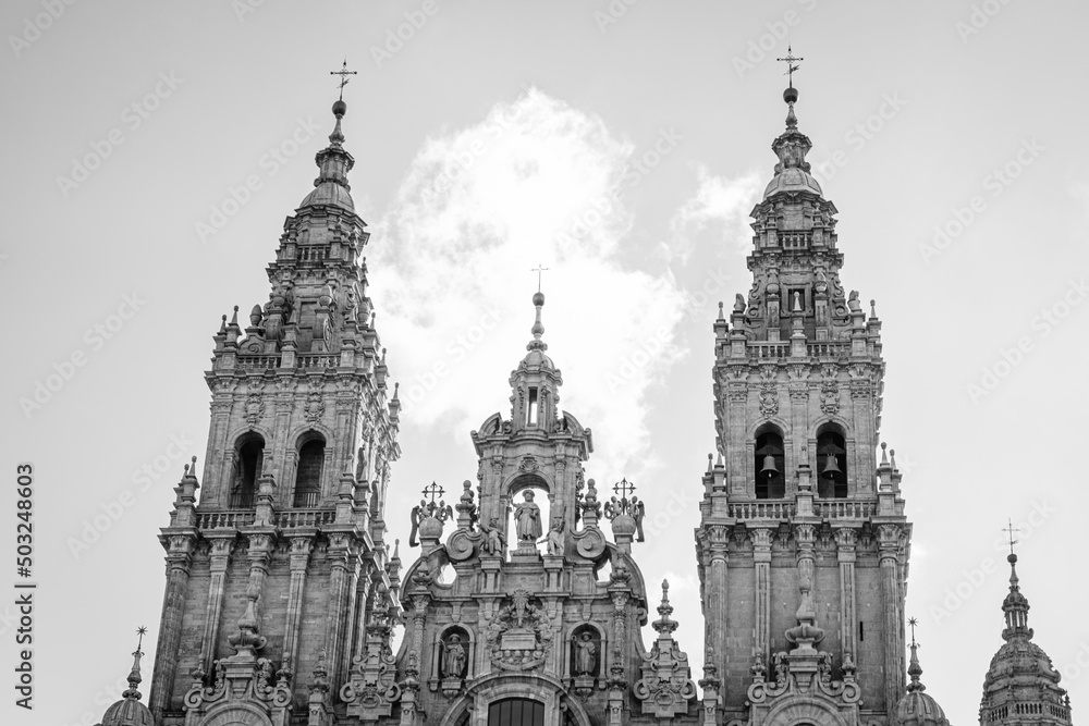 Santiago de Compostela Cathedral, a temple of Catholic worship located in the homonymous city.
