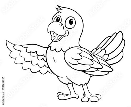 Parrot Macaw Bird Cartoon C...