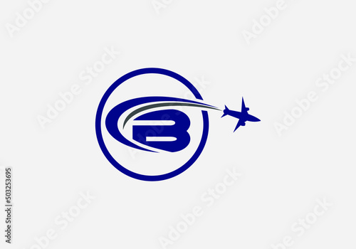 Aviation and airlines company logo design, Tour and travel agency symbol design vector