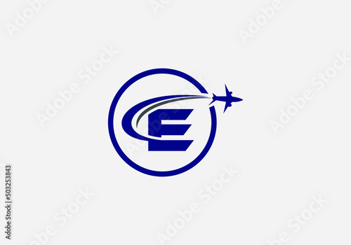 Aviation and airlines company logo design, Tour and travel agency symbol design vector