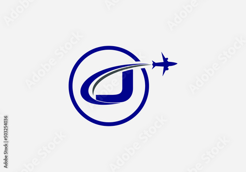 Aviation and airlines company logo design, Tour and travel agency symbol design vector