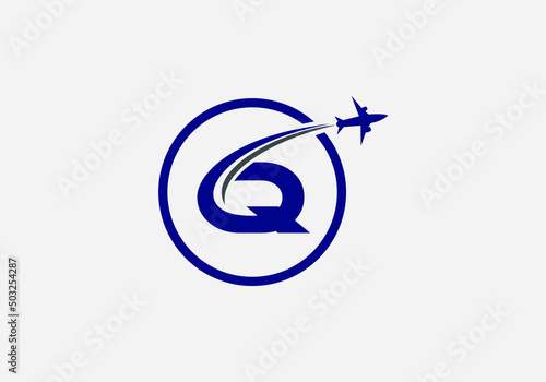 Aviation and airlines company logo design, Tour and travel agency symbol design vector