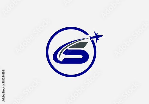 Aviation and airlines company logo design, Tour and travel agency symbol design vector