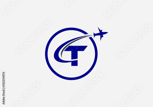 Aviation and airlines company logo design, Tour and travel agency symbol design vector