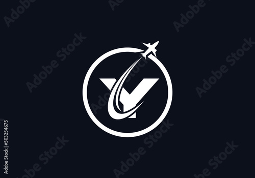 Aviation and airlines company logo design, Tour and travel agency symbol design vector