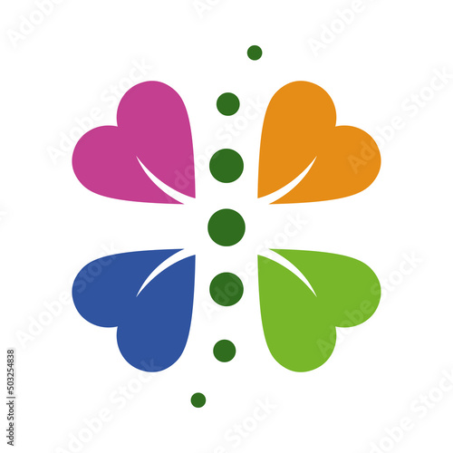 Chiropraktik Kleeblatt Logo, Icon, Symbol