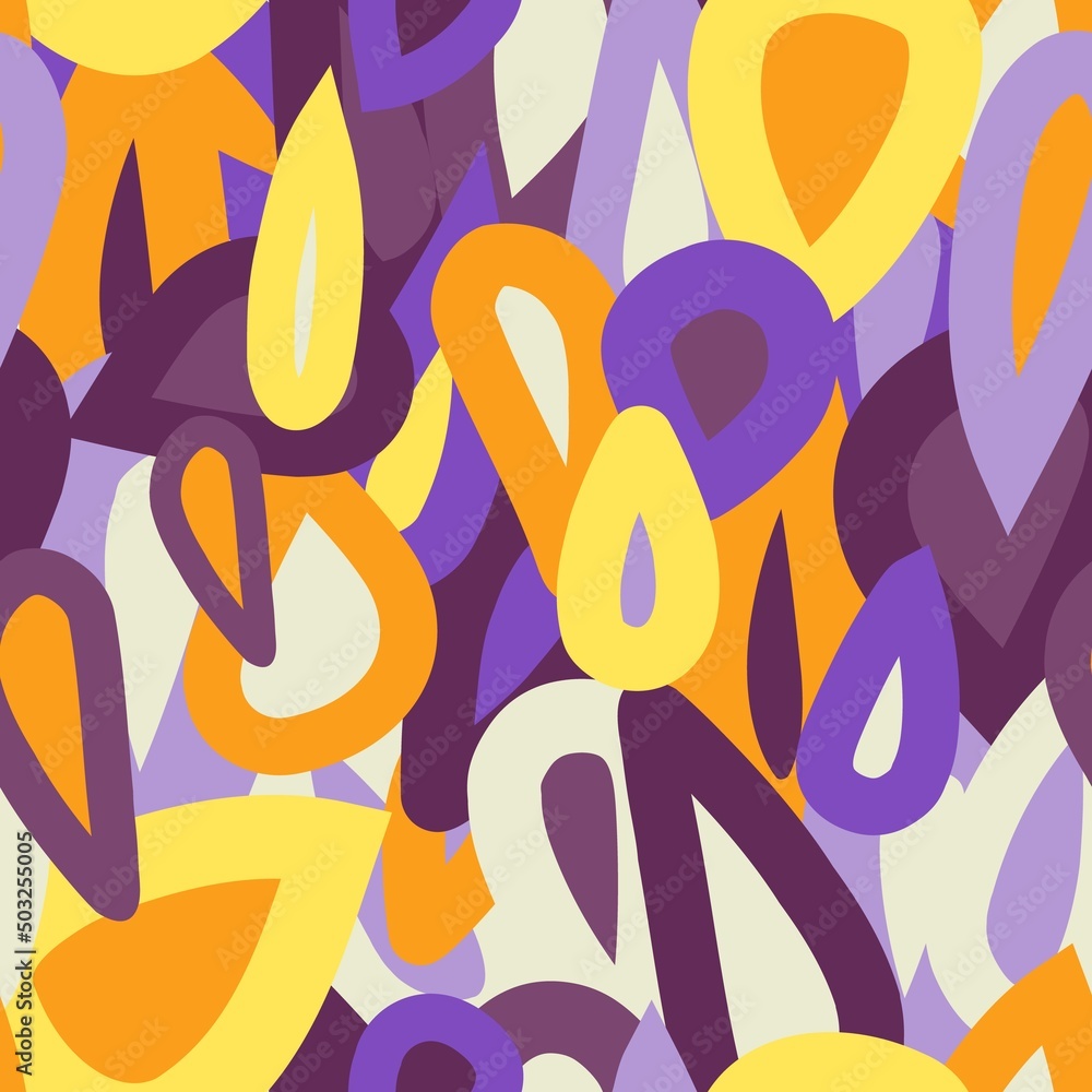 Fototapeta premium Abstract camouflage background. Creative raindrops seamless pattern.