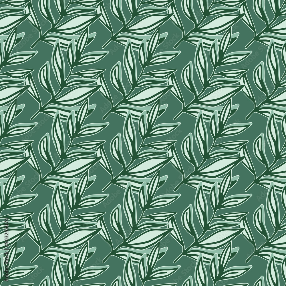 Tropical pattern, palm leaves seamless. Modern jungle leaf seamless pattern. Botanical floral background.