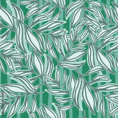 Modern tropical pattern  palm leaves seamless. Jungle leaf seamless pattern. Botanical floral background. Exotic plant backdrop.