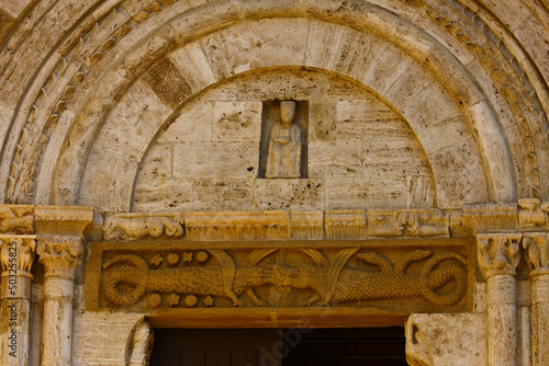 San Quirico,d'Orcia, antico borgo medievale. Siena, Toscana, Italia photo