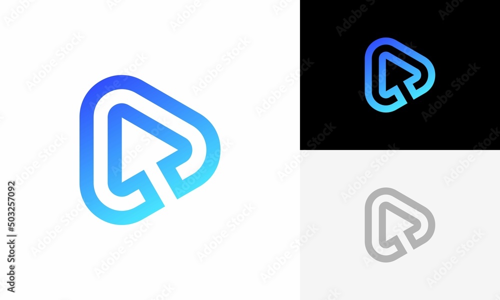 arrow media play logo vector design arrow media play logo vector design