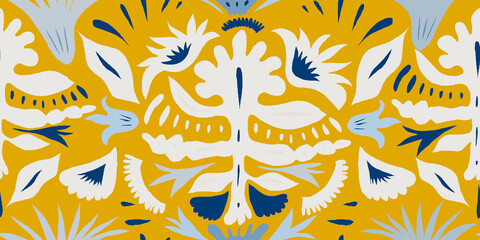 Stickers Stijlen Etnisch bloemenpatroon hand getekend  © MURRIRA