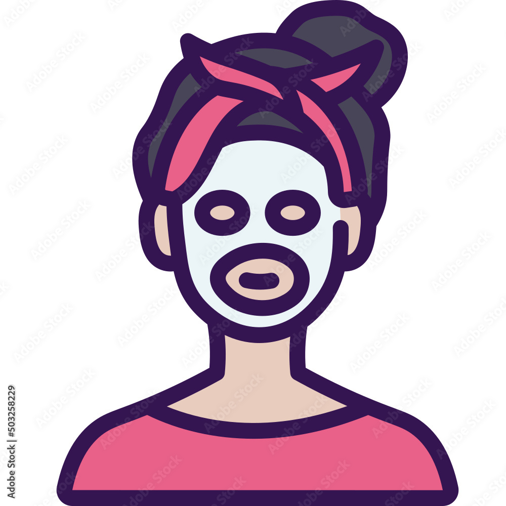 Fototapeta premium face mask line icon
