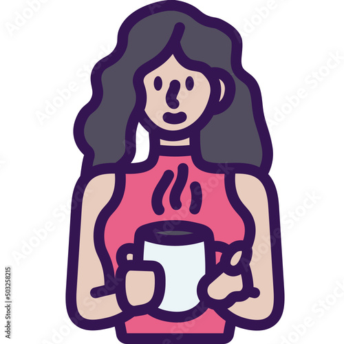 coffee break line icon