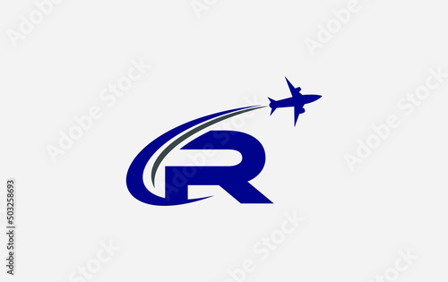 Aviation and airlines company logo design, Tour and travel agency symbol design vector
