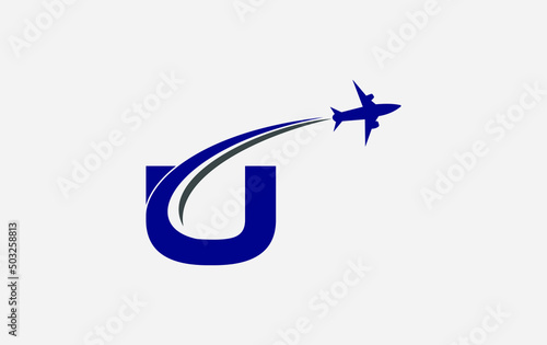 Aviation and airlines company logo design, Tour and travel agency symbol design vector
