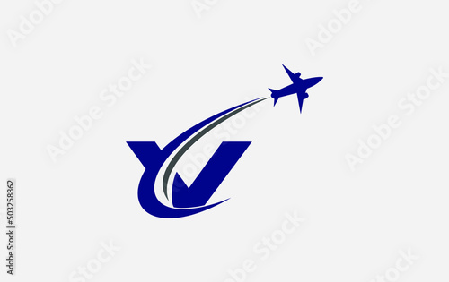 Aviation and airlines company logo design, Tour and travel agency symbol design vector