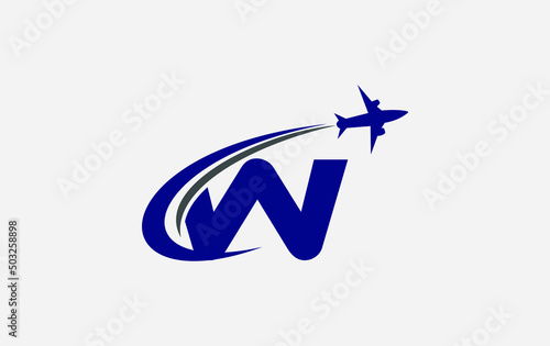 Aviation and airlines company logo design, Tour and travel agency symbol design vector