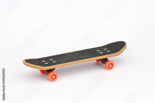 Skateboard  with orange wheels