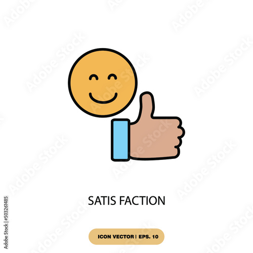 satisfication icons  symbol vector elements for infographic web