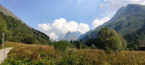 View of Dombay Mountains