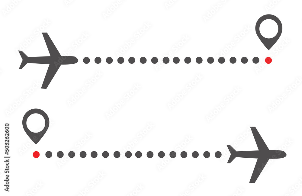Airplane line path route Airplane line path route