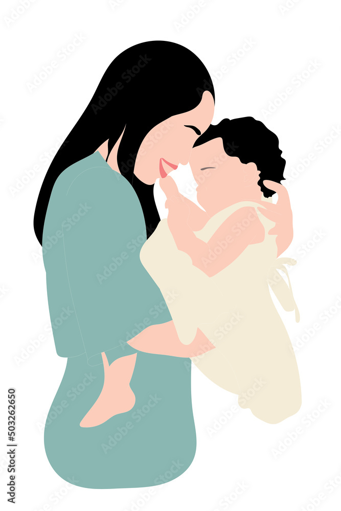 Vector illustration of a small child