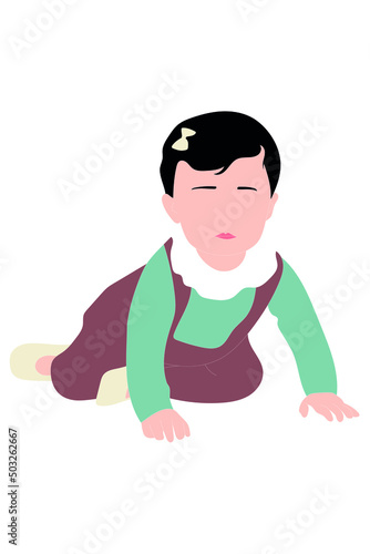 Vector illustration of a small child