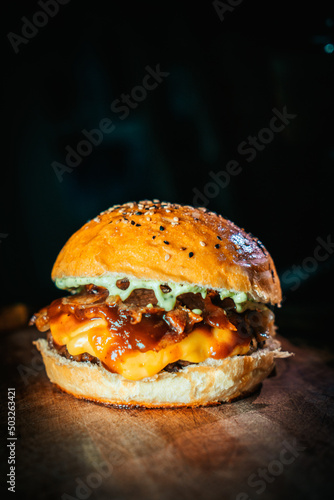 Fotobehang hamburguesa