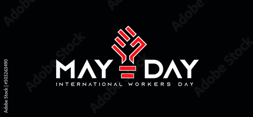 Happy May Day Workers Day Labor Stock Vector 