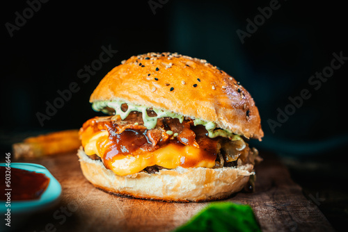 Fotobehang hamburguesa