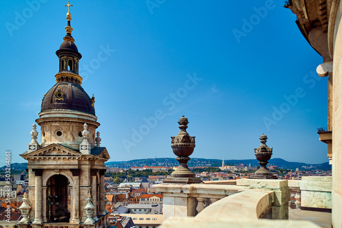 Budapest, Basilica San Esteban, view of budapest from the church tower photo