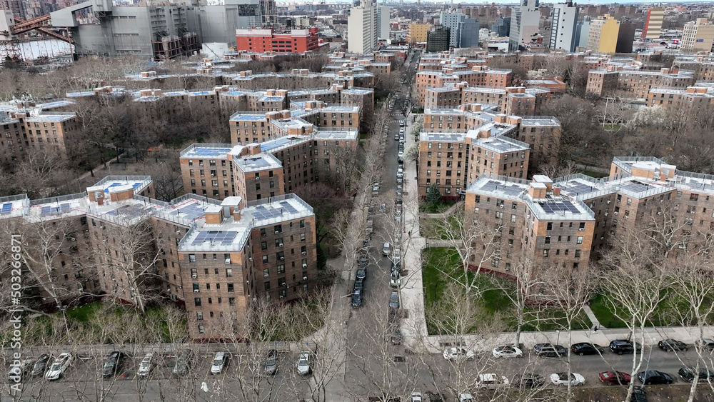 Queensbridge Housing Projects In Queens New York City NYC Stock Photo 