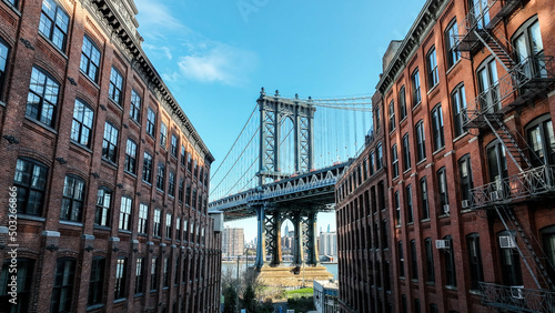 Manhattan Bridge view from Brooklyn New York City NYC © stockelements