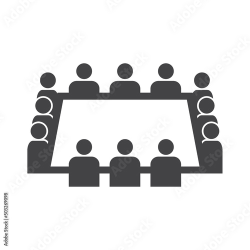 vector illustration of meeting or conference icon simple flat design.