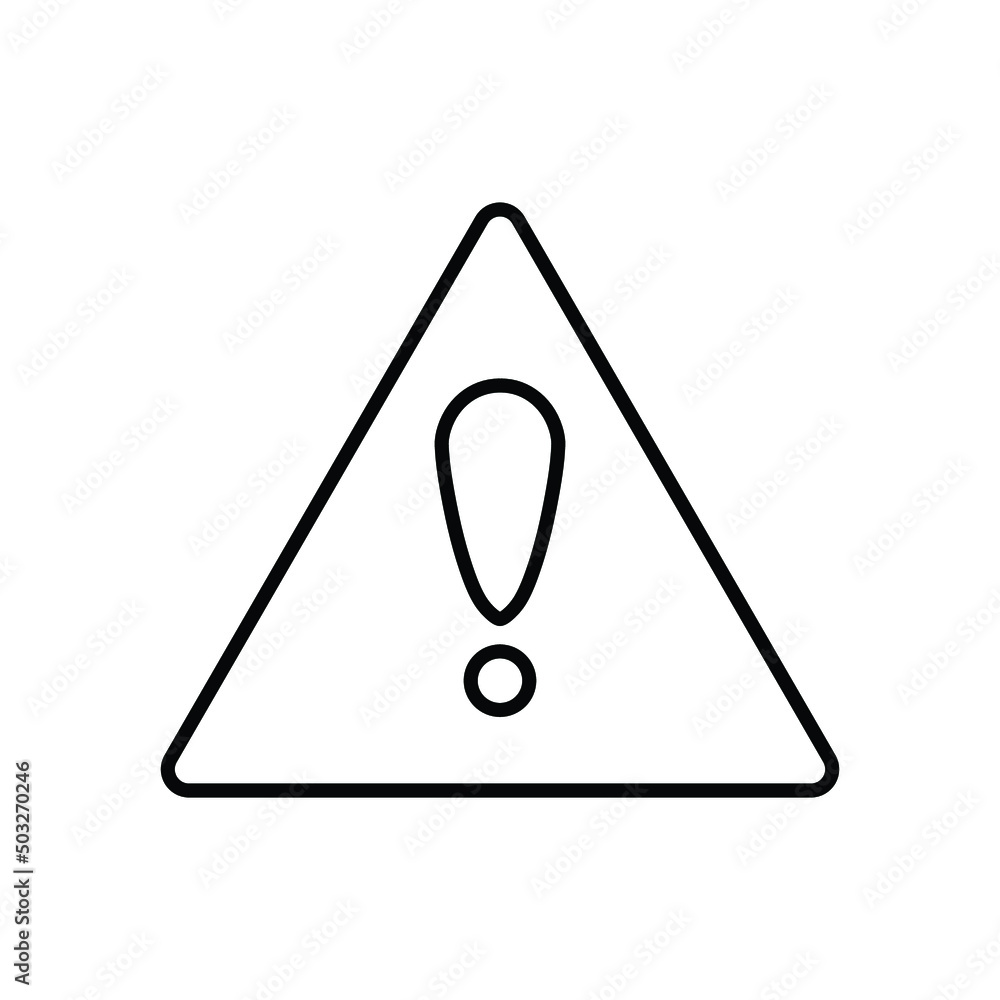 Danger sign icon. Outline vector art. Danger sign icon. Outline vector art.
